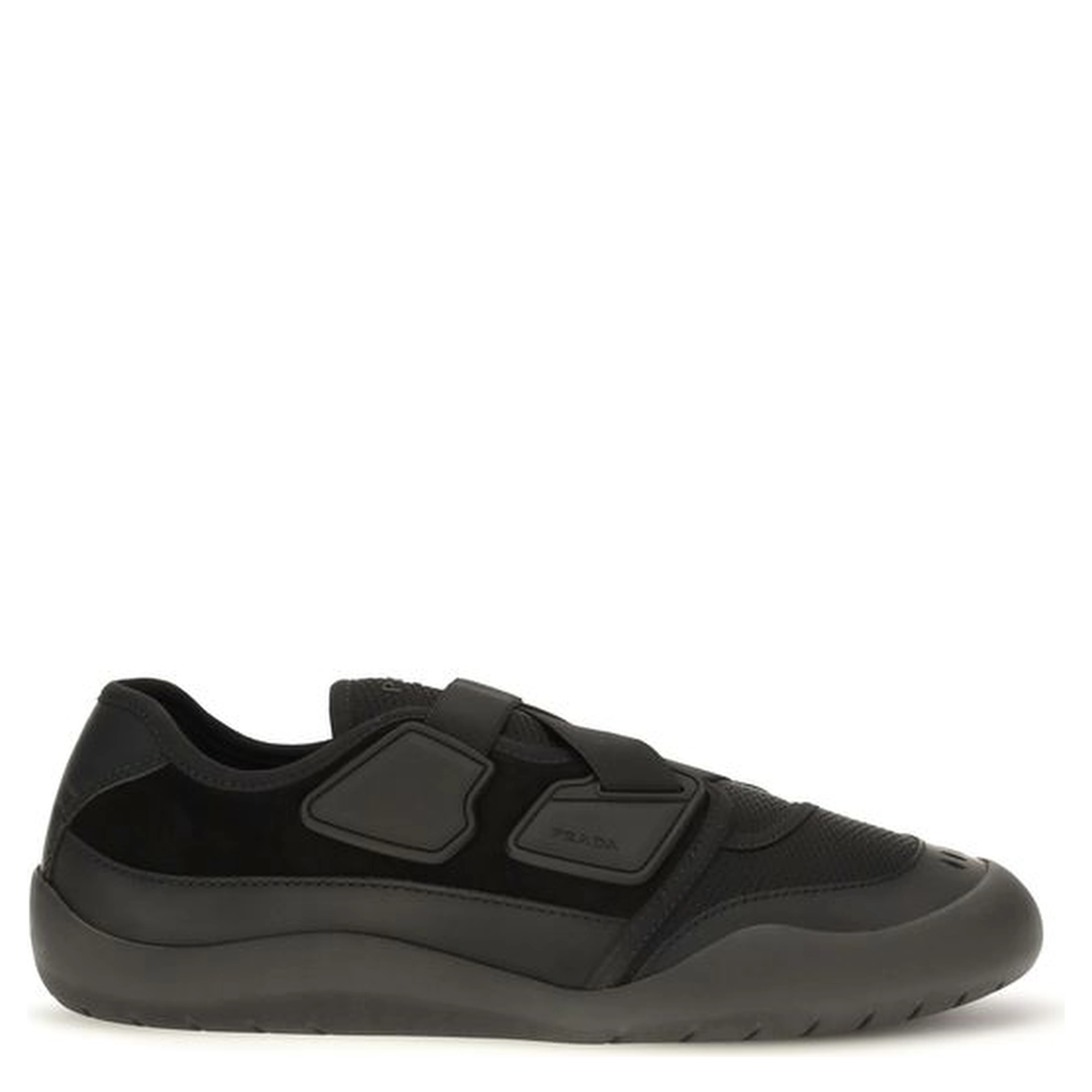 Black Nylon Low Top Sneakers