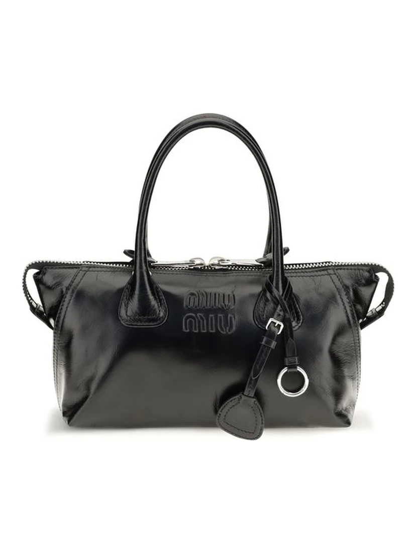 Black Calf Leather Bos Taurus Handbag
