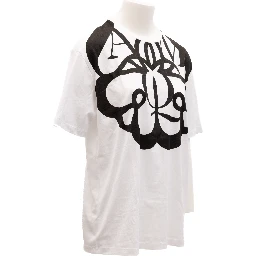 White Cotton Printed T-shirt