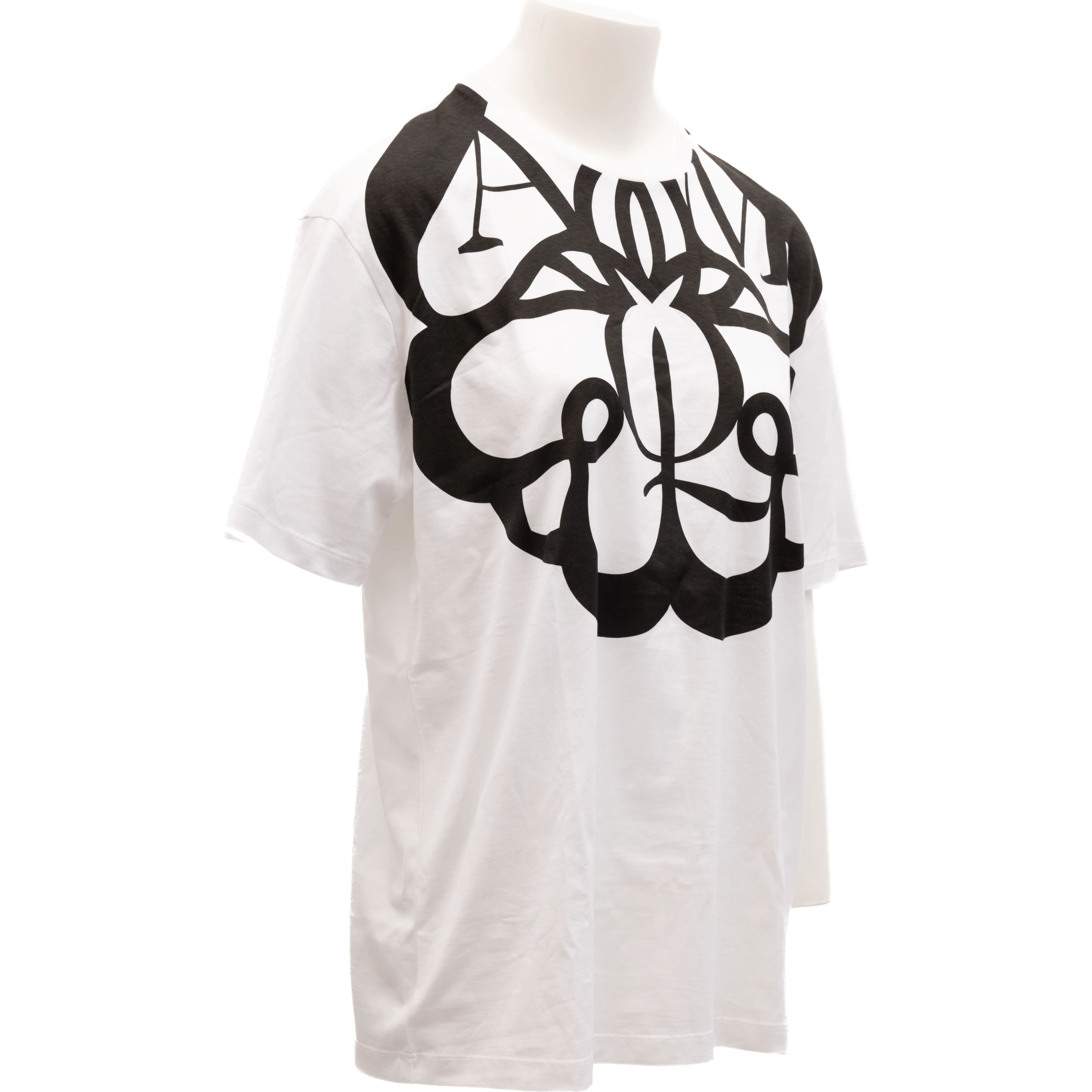 White Cotton Printed T-shirt