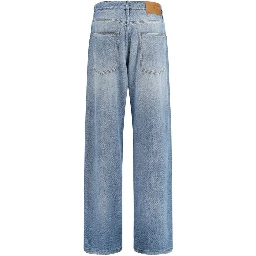 Blue Cotton Relaxed Fit Jeans