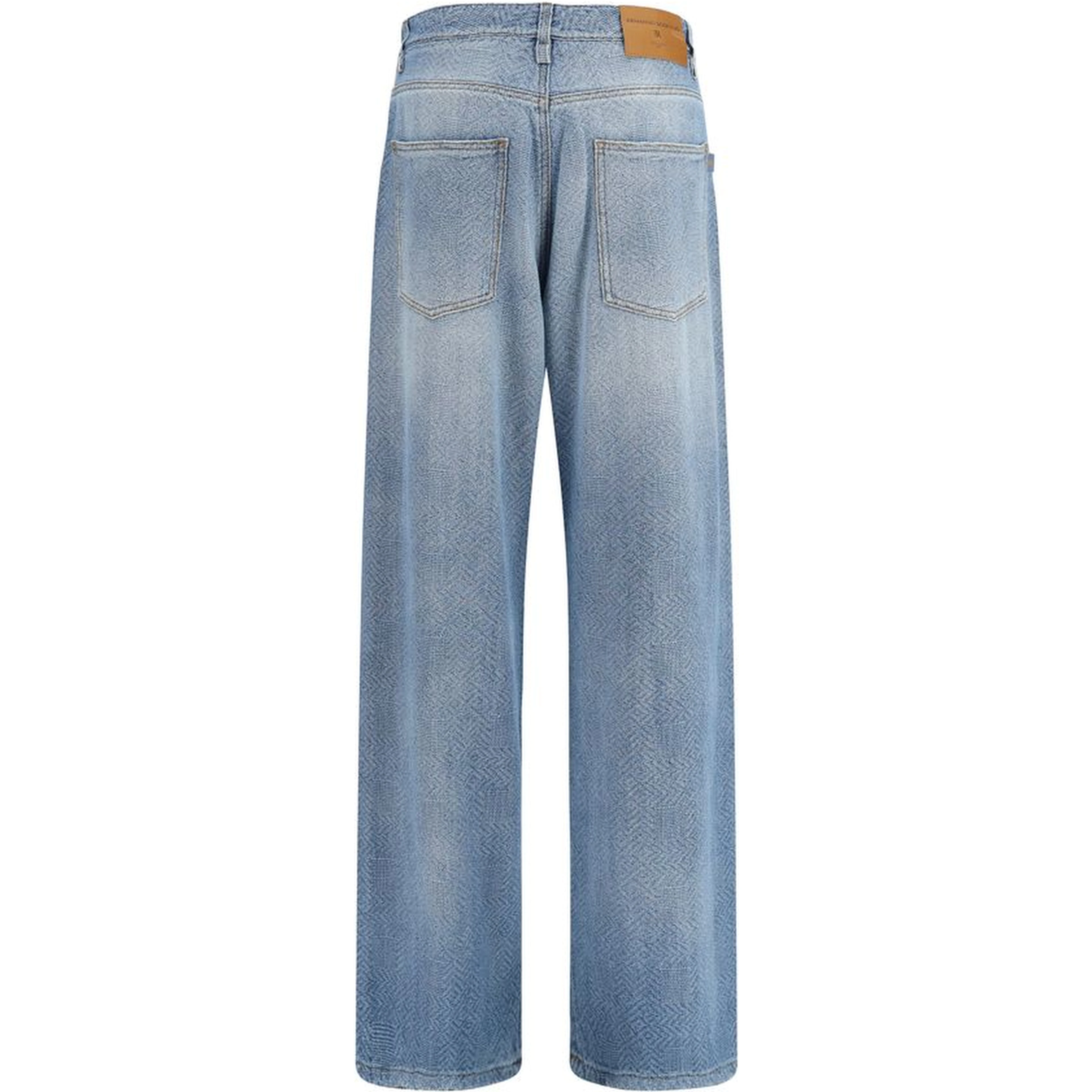 Blue Cotton Relaxed Fit Jeans