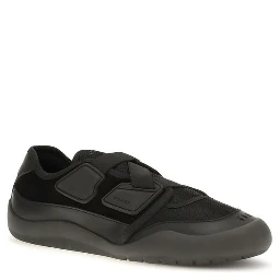 Black Nylon Low Top Sneakers