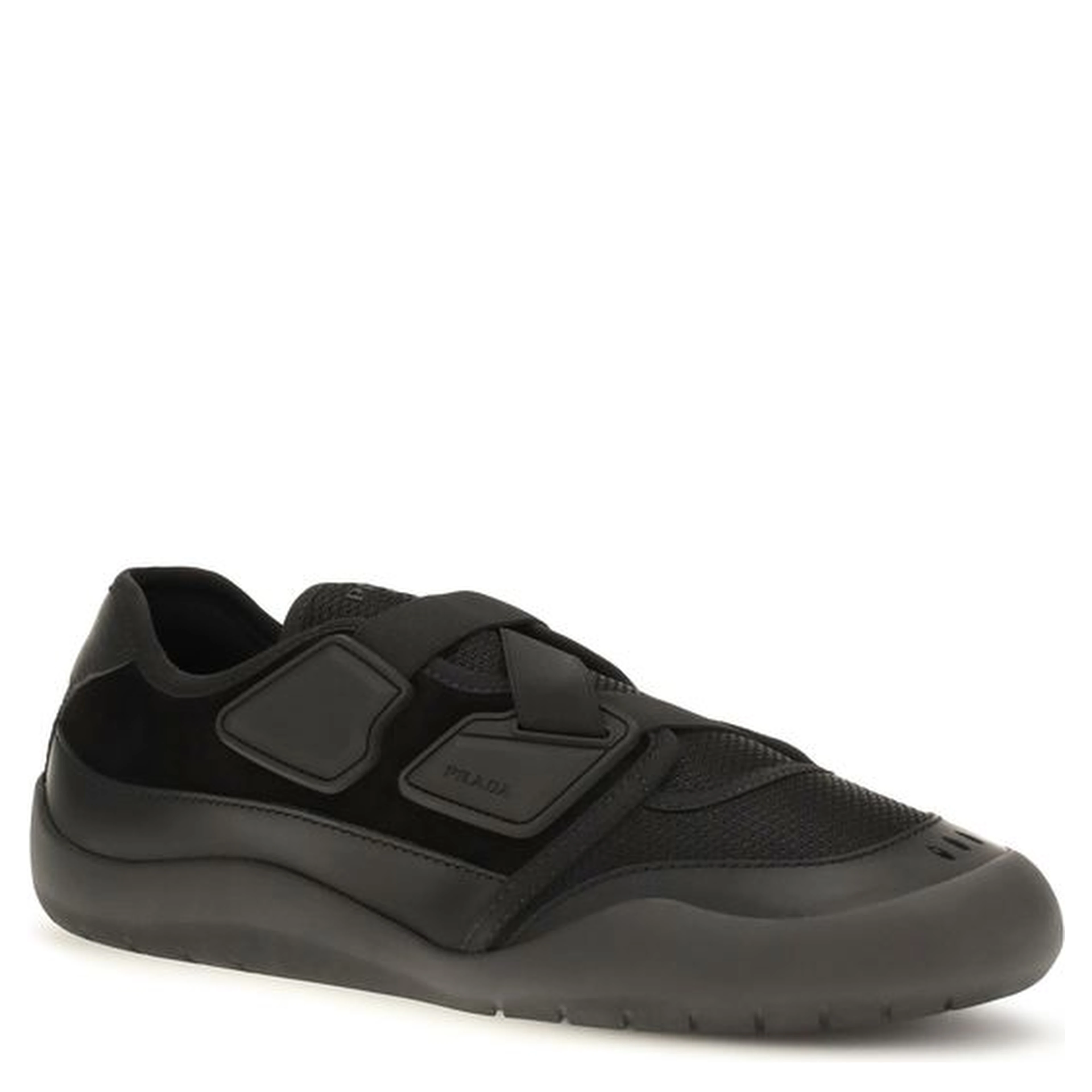 Black Nylon Low Top Sneakers