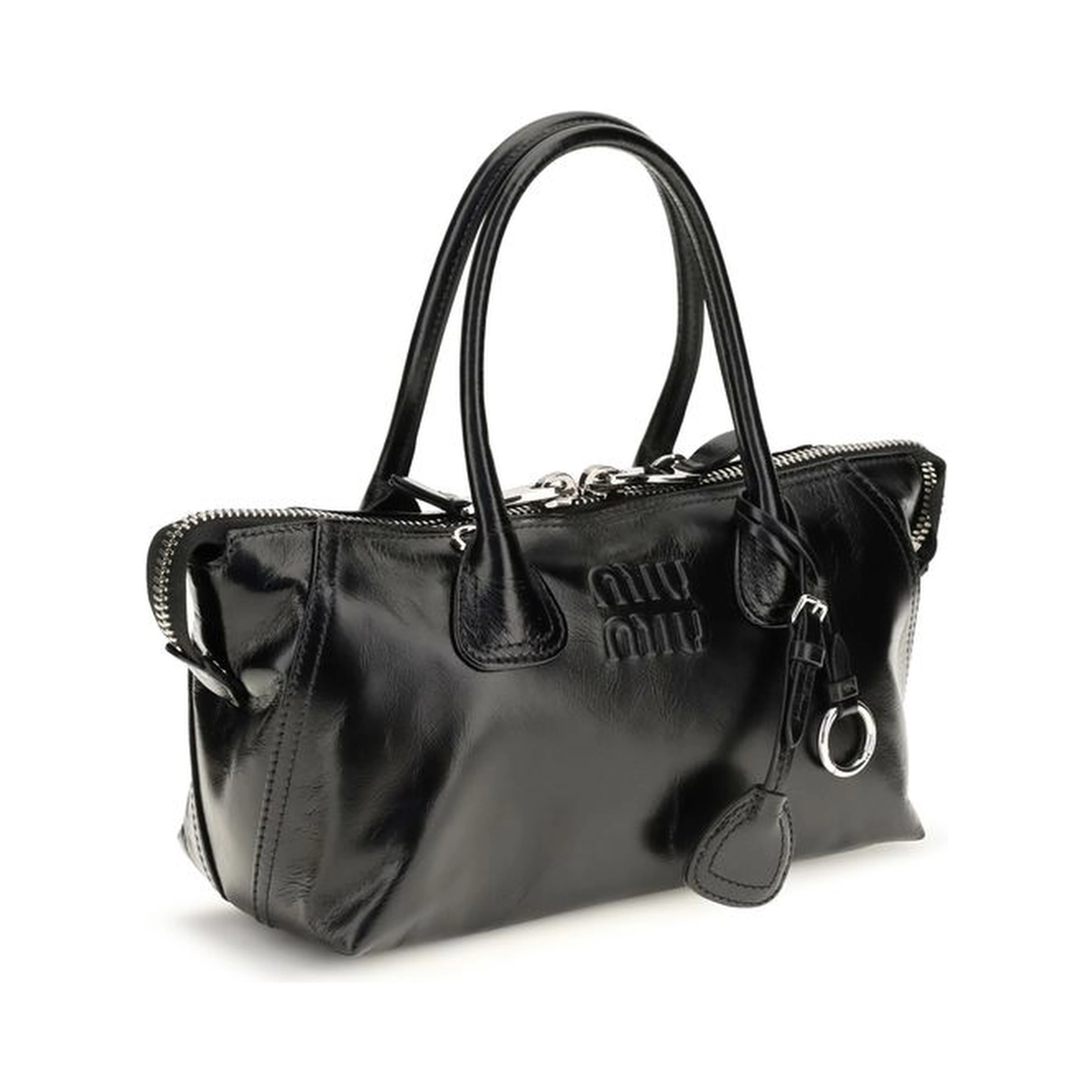 Black Calf Leather Bos Taurus Handbag