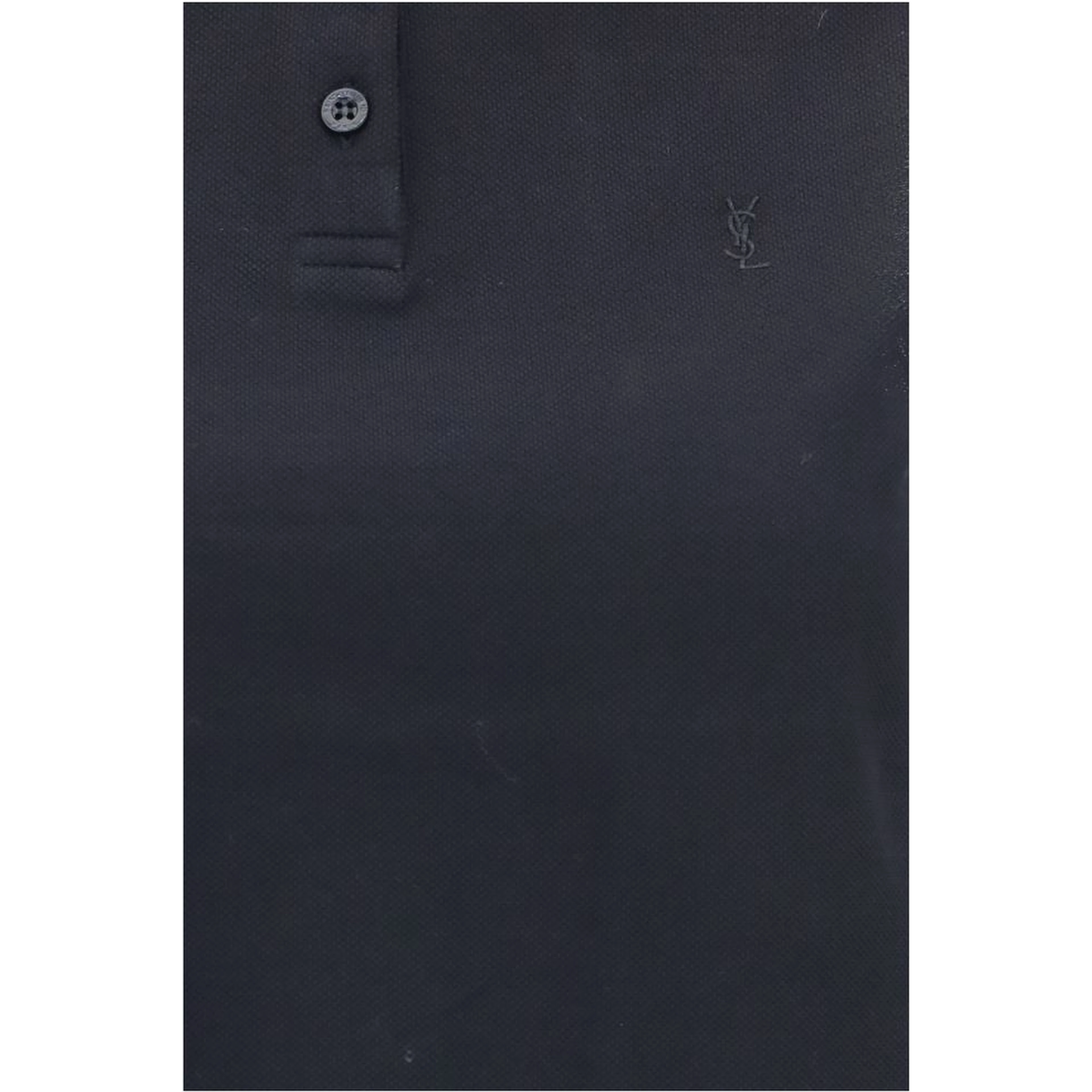 Black Recycled Cotton Polo Shirt