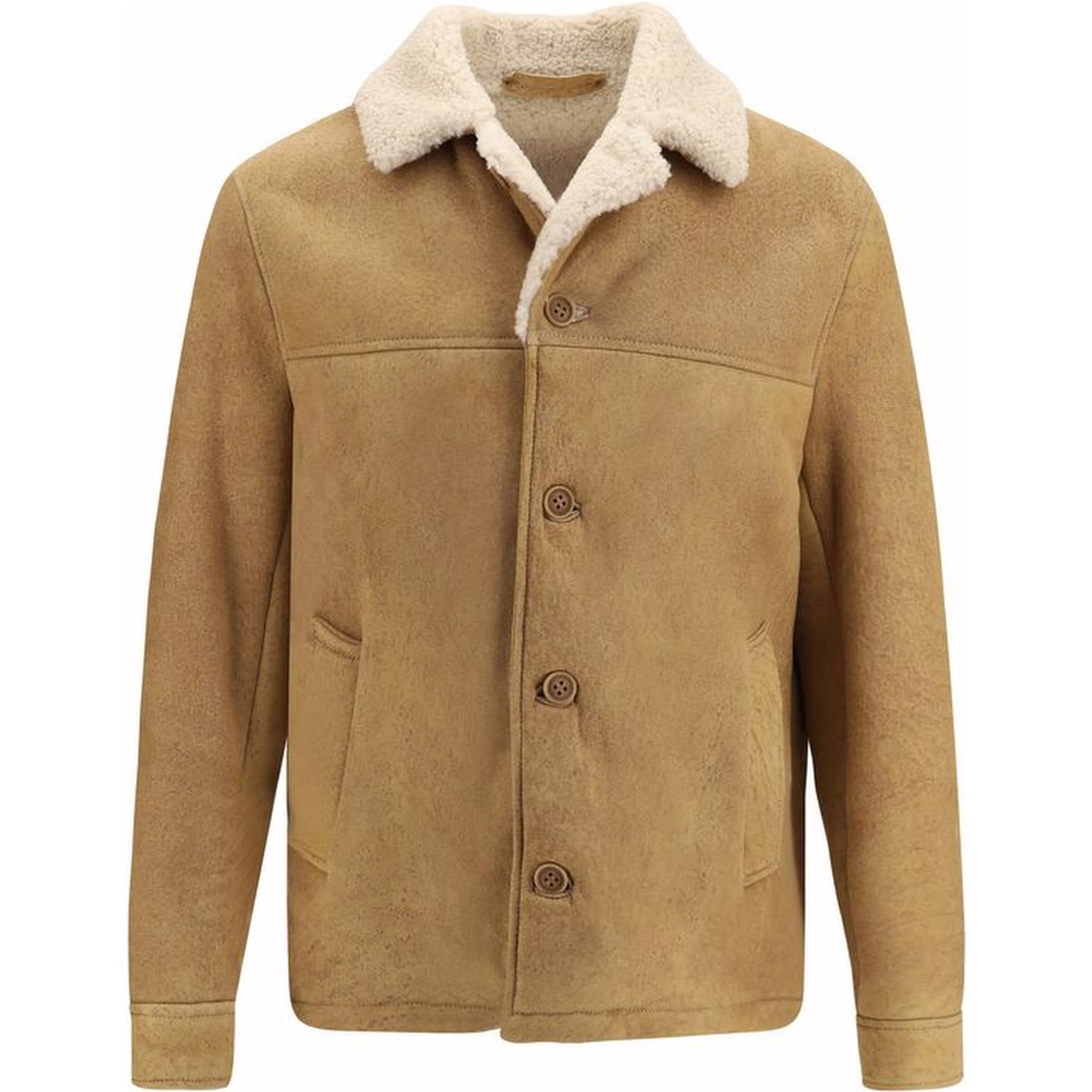 Brown Leather Full-Length Jacket