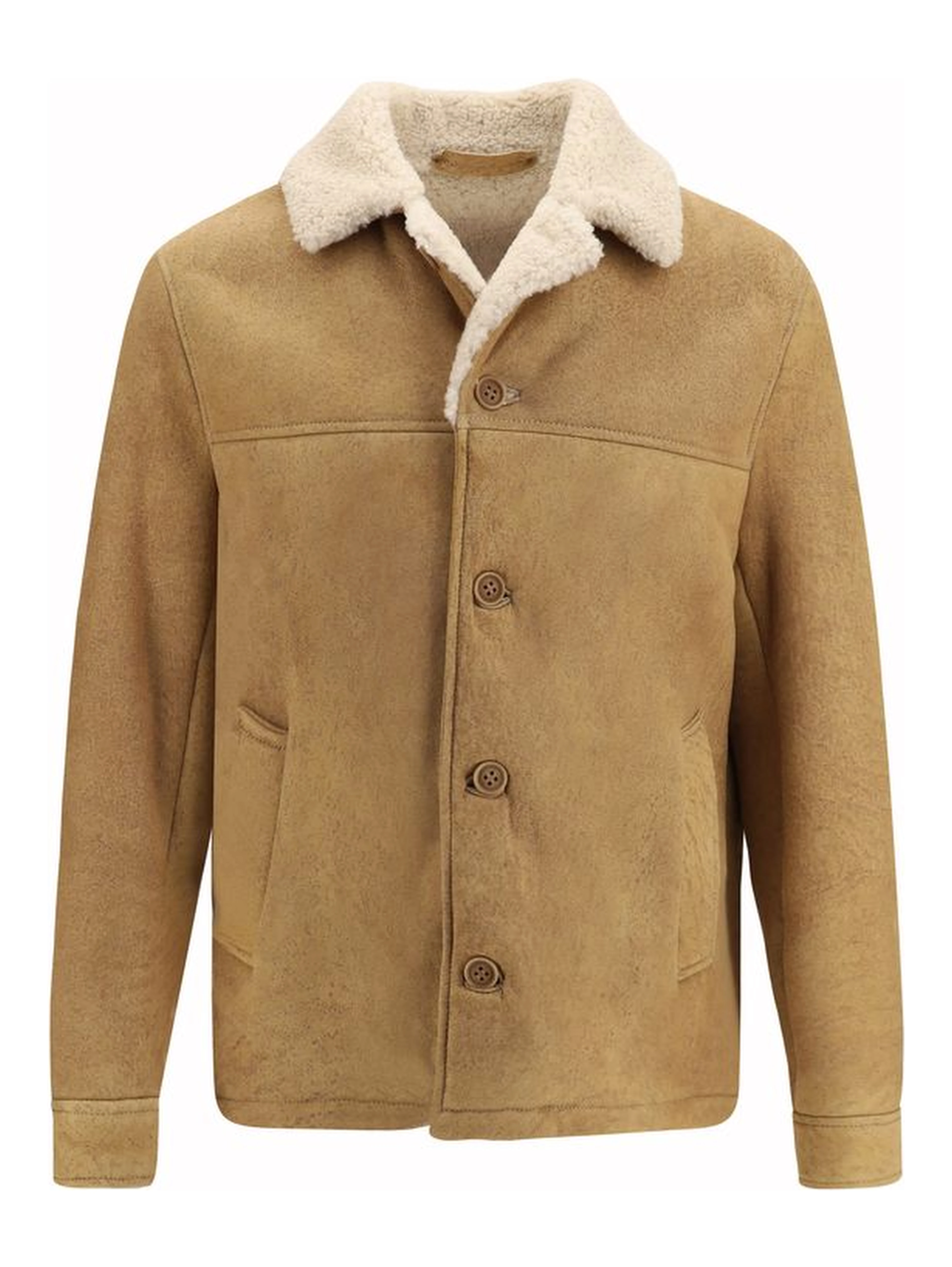Brown Leather Full-Length Jacket