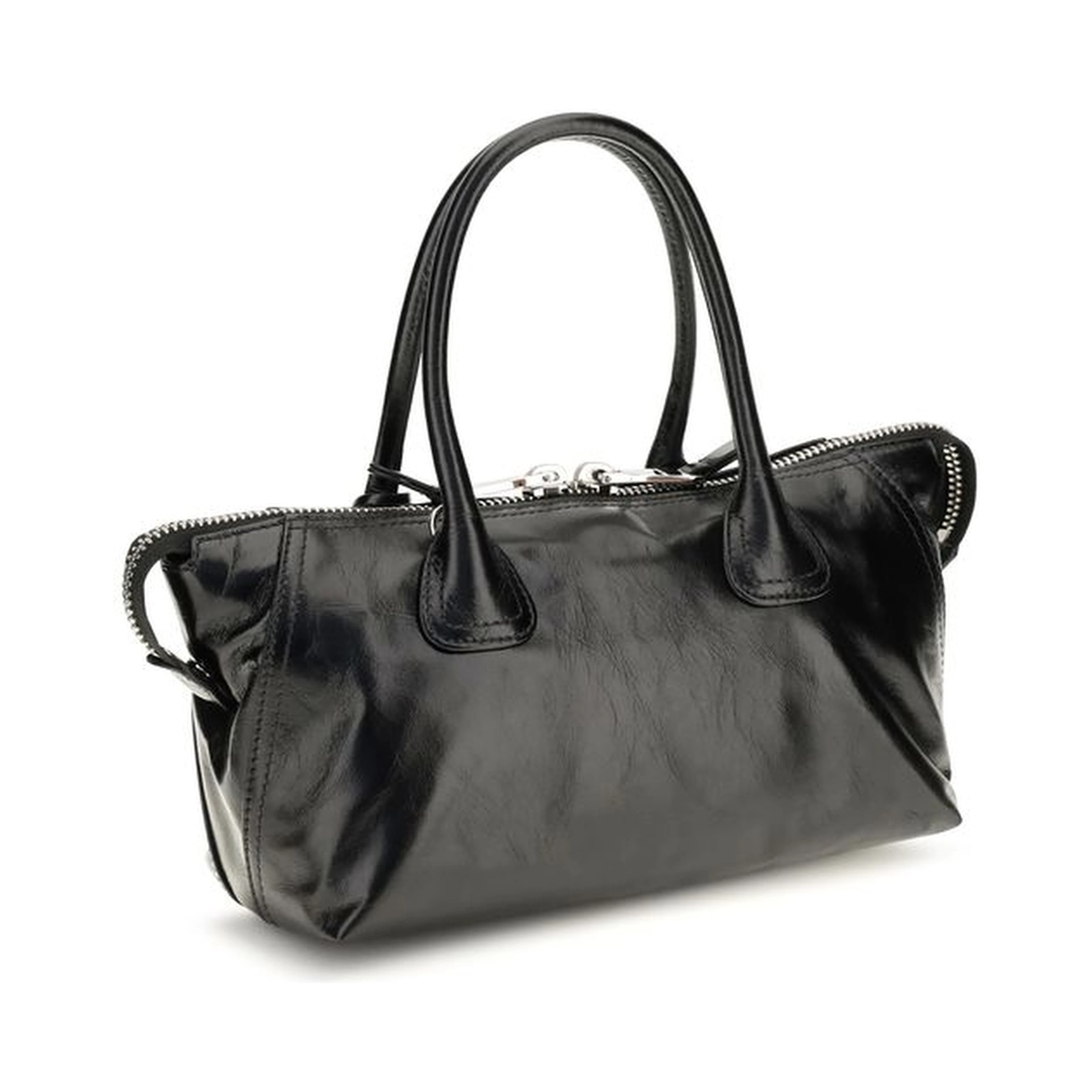 Black Calf Leather Bos Taurus Handbag
