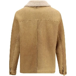 Brown Leather Full-Length Jacket