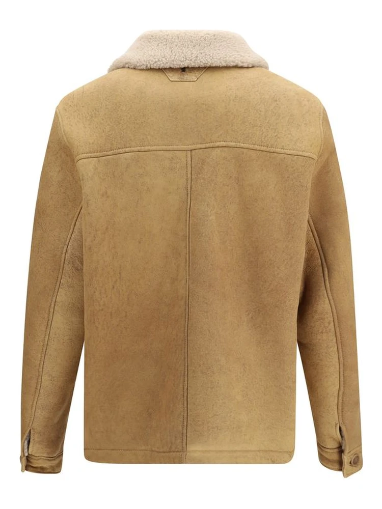 Brown Leather Full-Length Jacket alternative