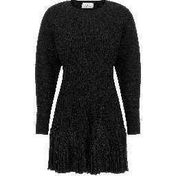 Black Viscose Short Dress