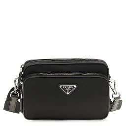 Black Recycled Polyamide Shoulder Bag