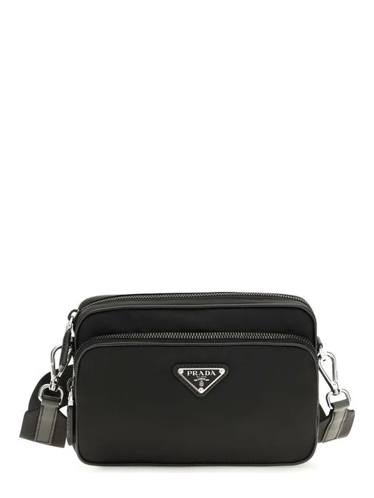 Black Recycled Polyamide Shoulder Bag