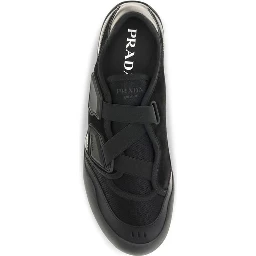 Black Nylon Low Top Sneakers