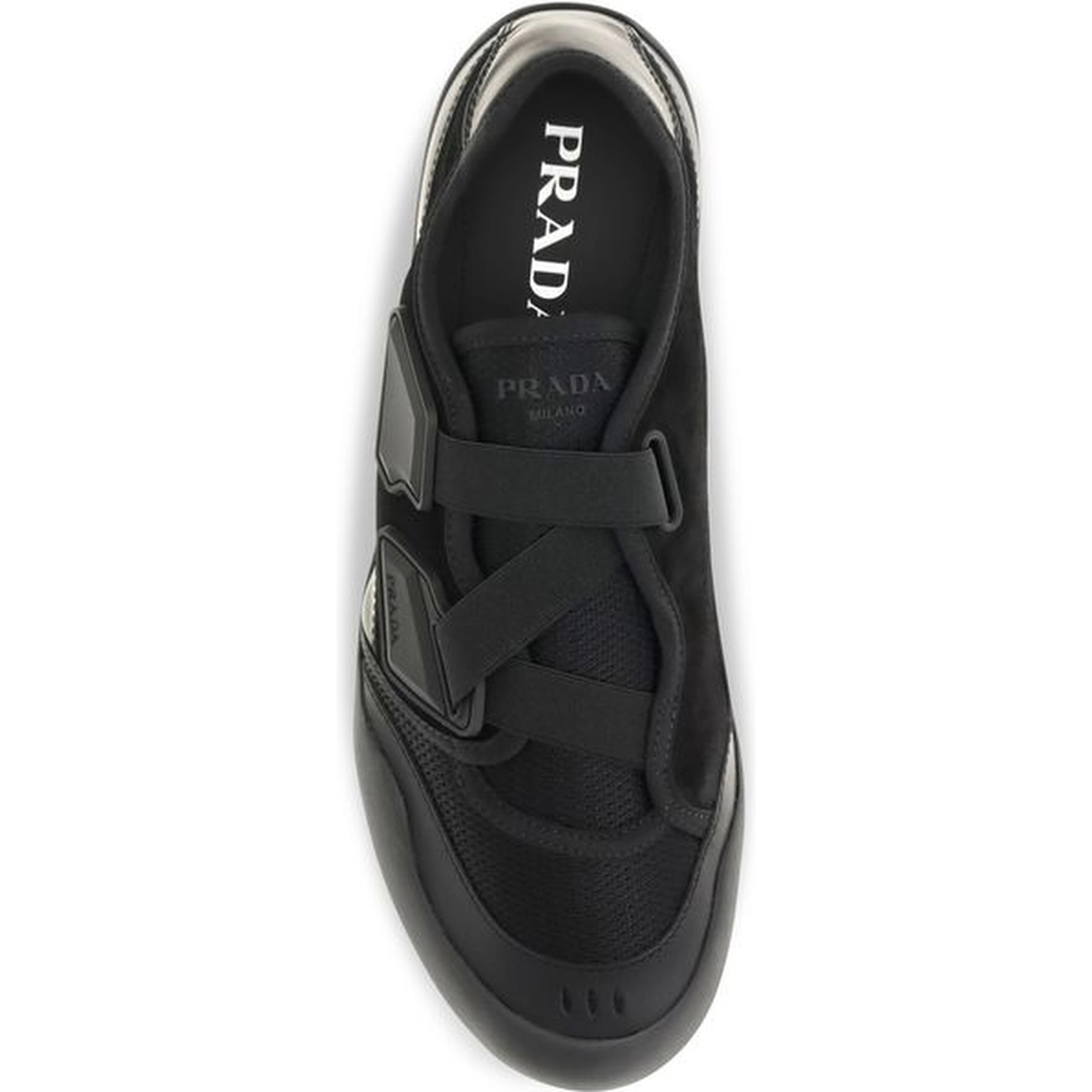 Black Nylon Low Top Sneakers