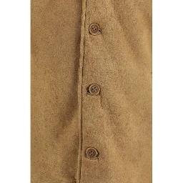 Brown Leather Full-Length Jacket
