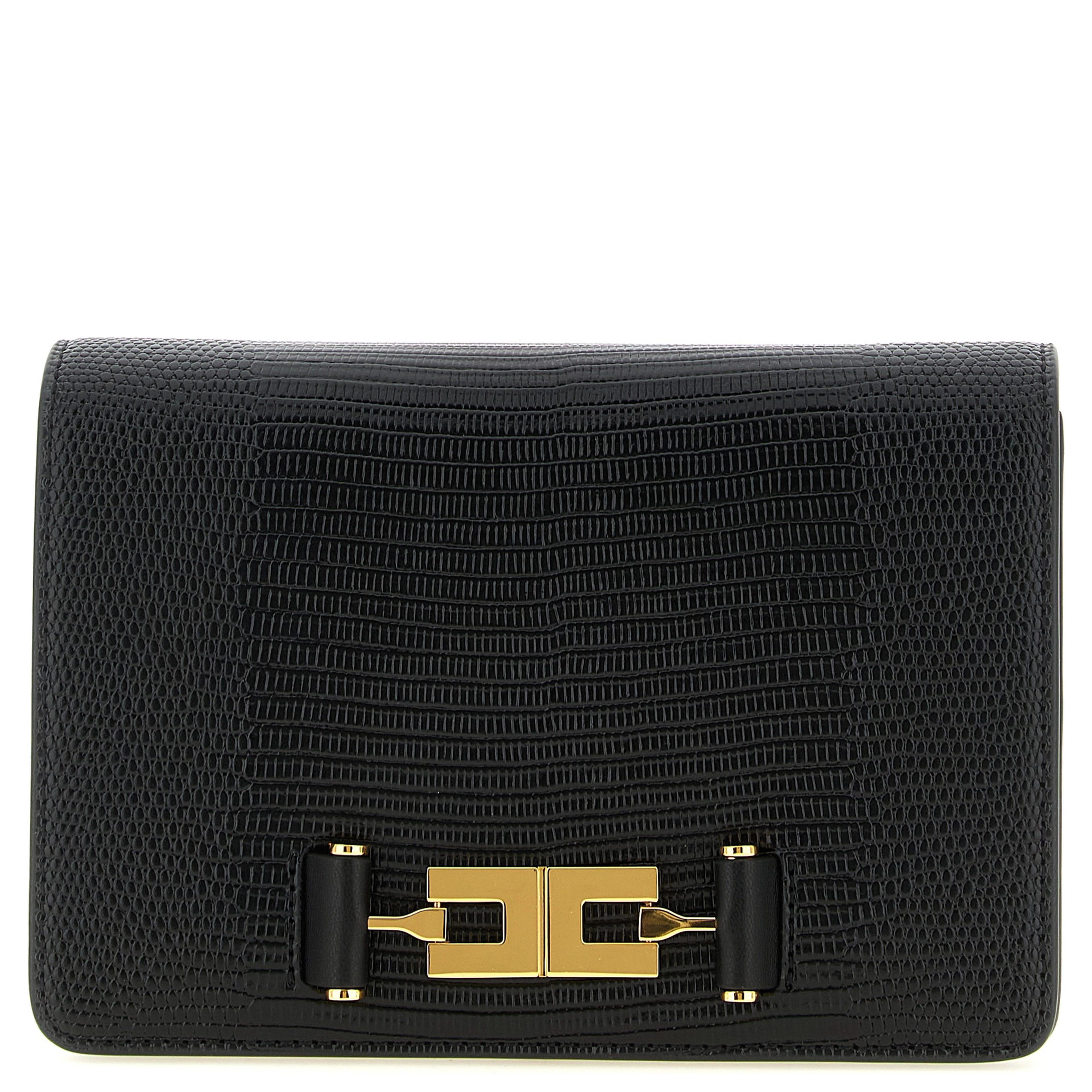Black Polyester Clutch Bag