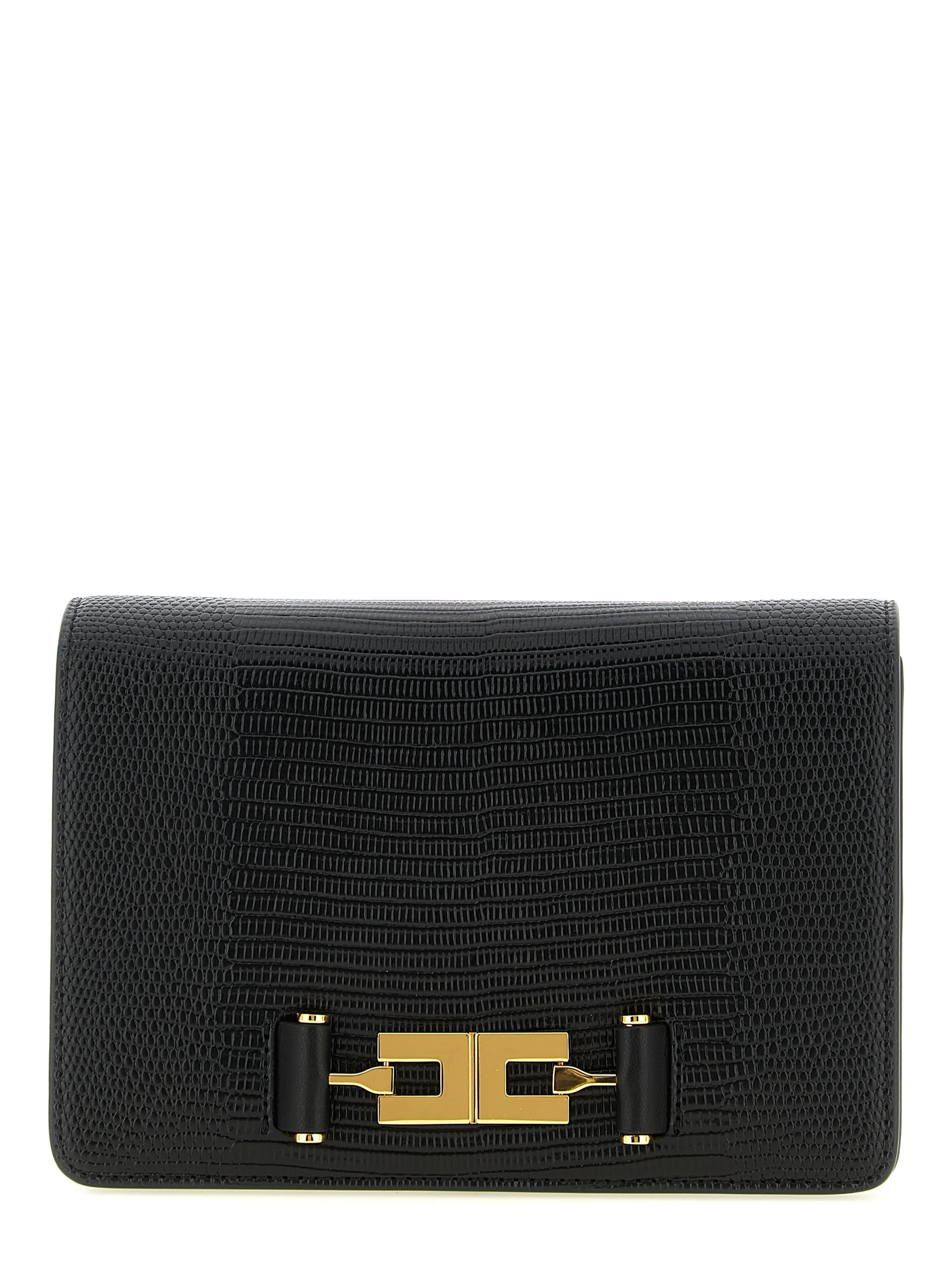 Black Polyester Clutch Bag