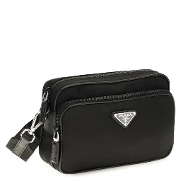Black Recycled Polyamide Shoulder Bag