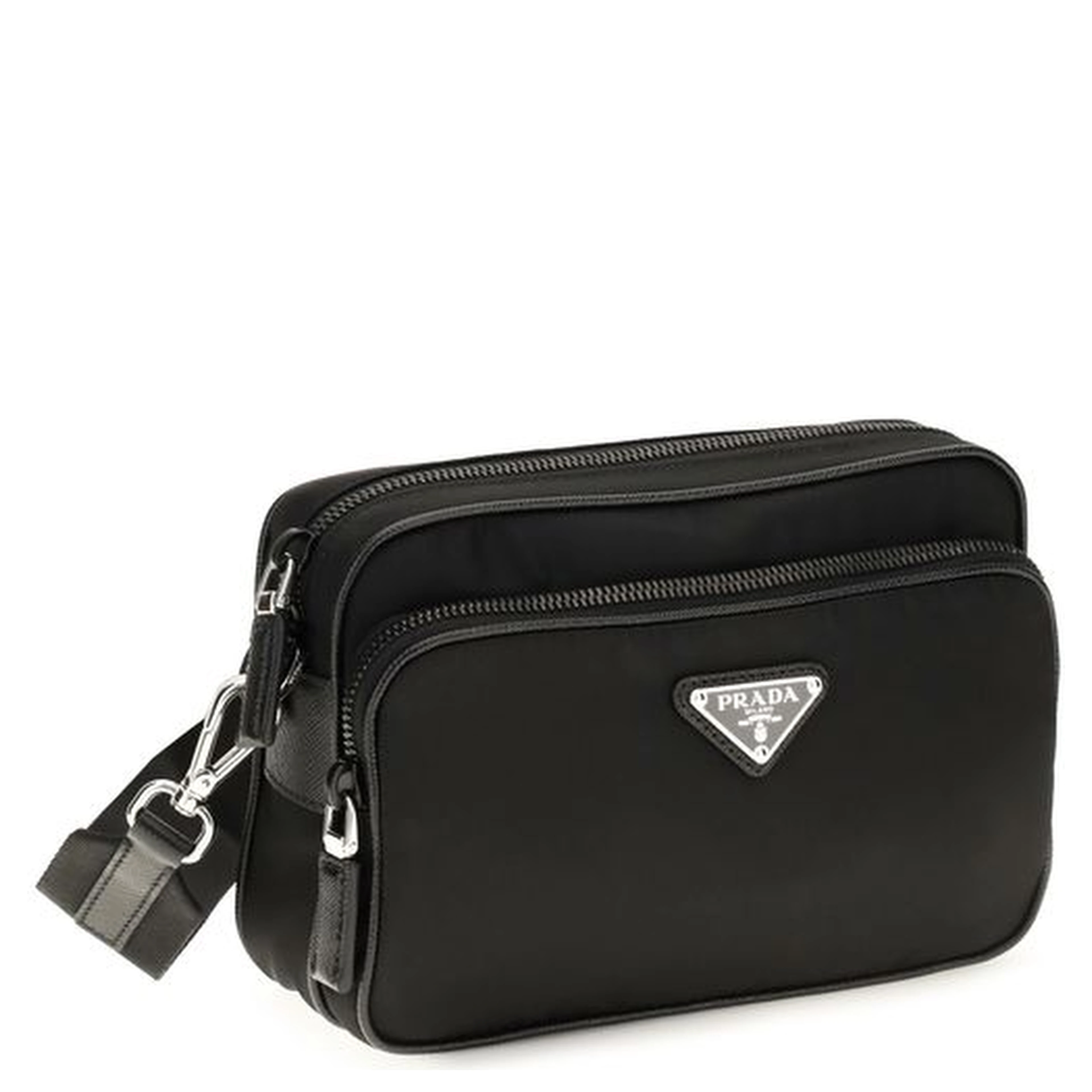 Black Recycled Polyamide Shoulder Bag