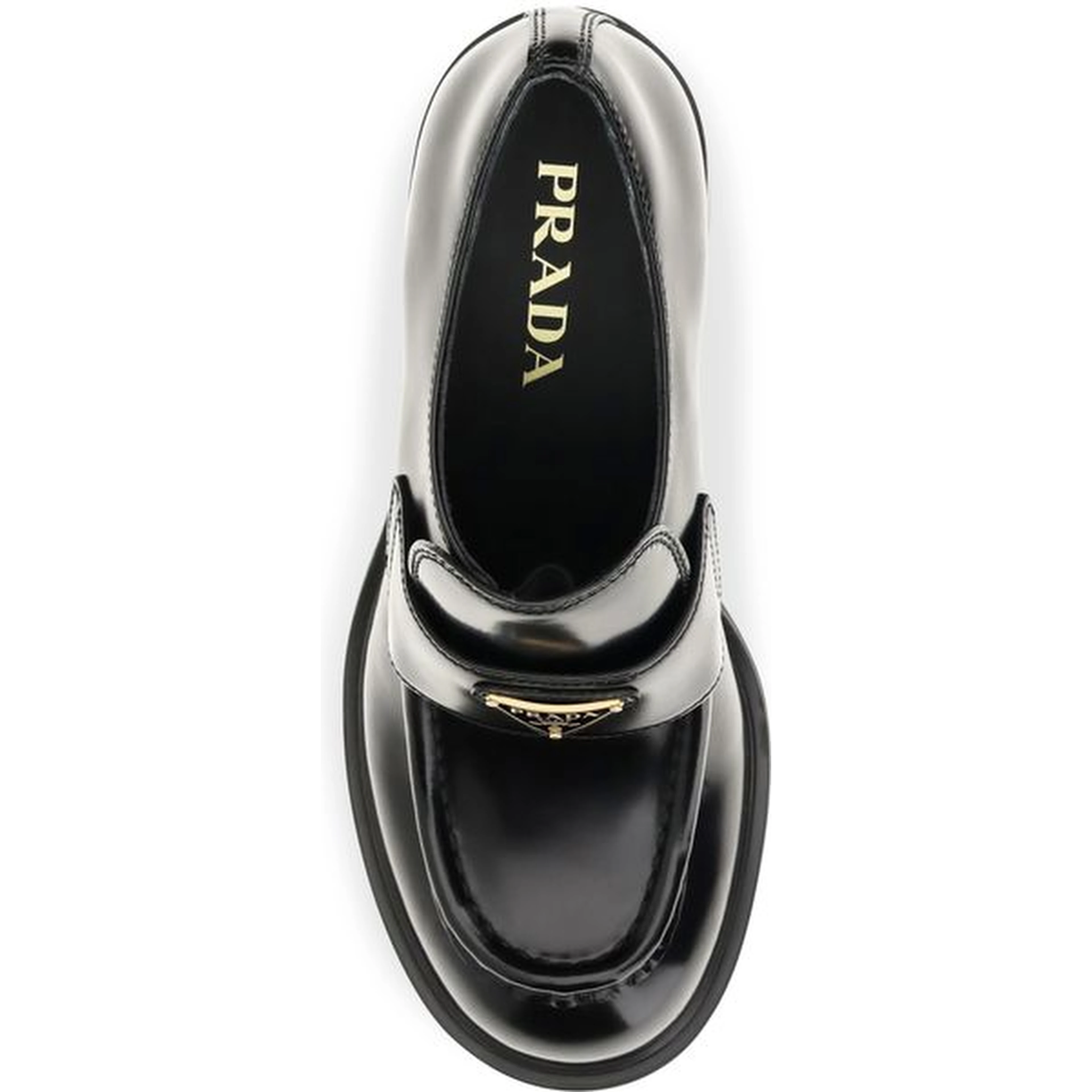 Black Calf Leather Bos Taurus Platform Loafers