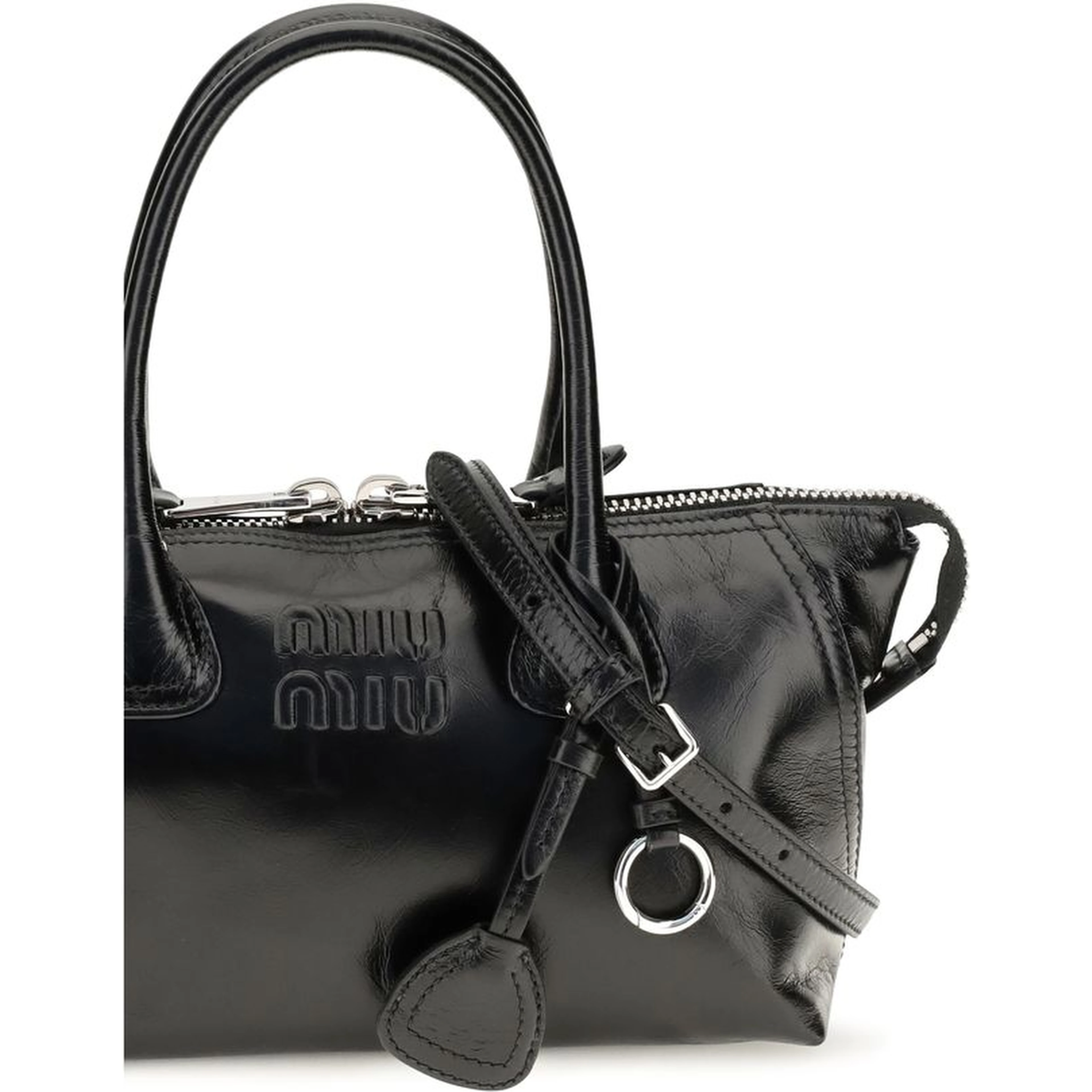 Black Calf Leather Bos Taurus Handbag