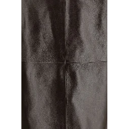 Brown Leather Long Skirt