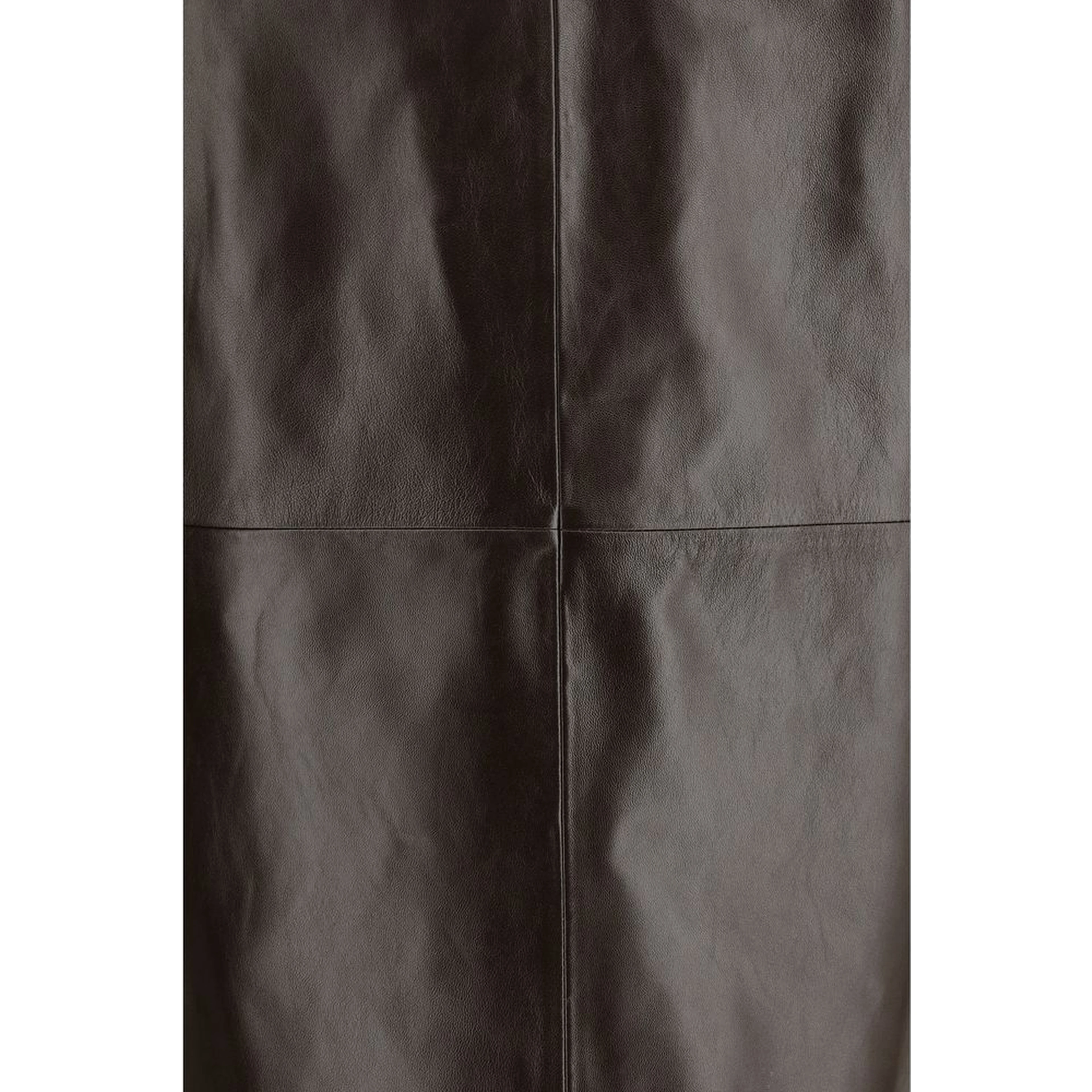 Brown Leather Long Skirt