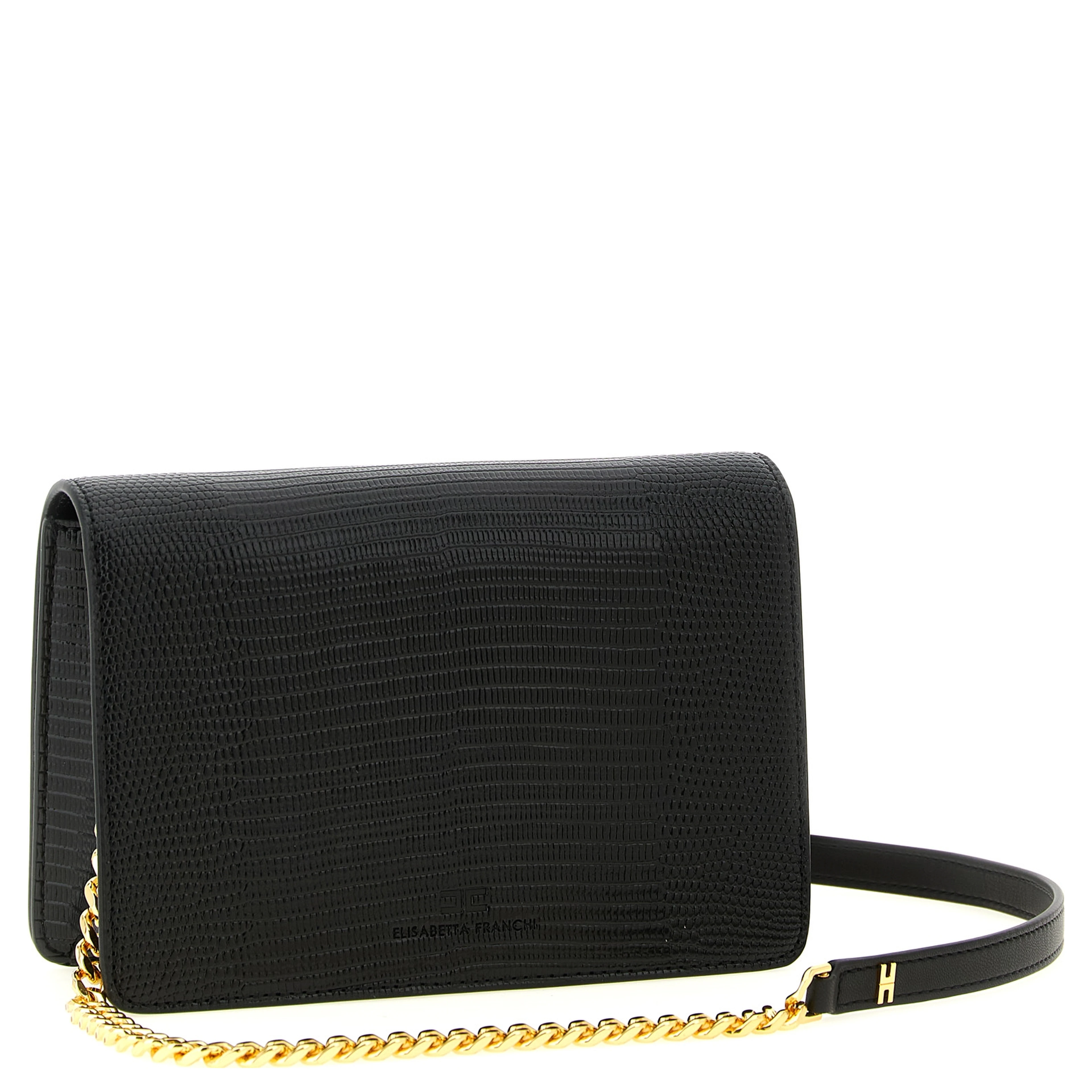 Black Polyester Clutch Bag