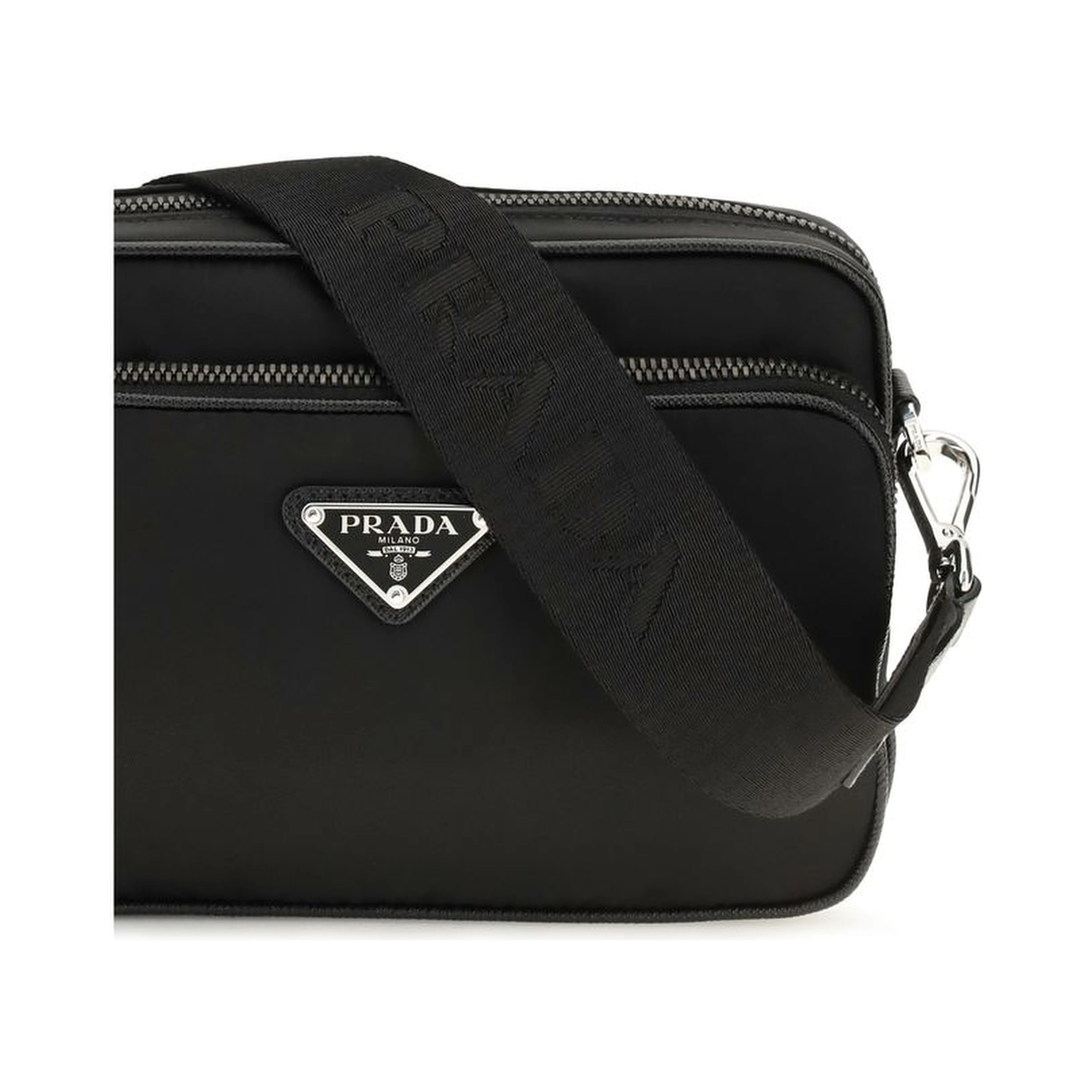 Black Recycled Polyamide Shoulder Bag
