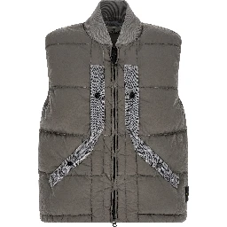 Gray Polyamide Sleeveless Jacket