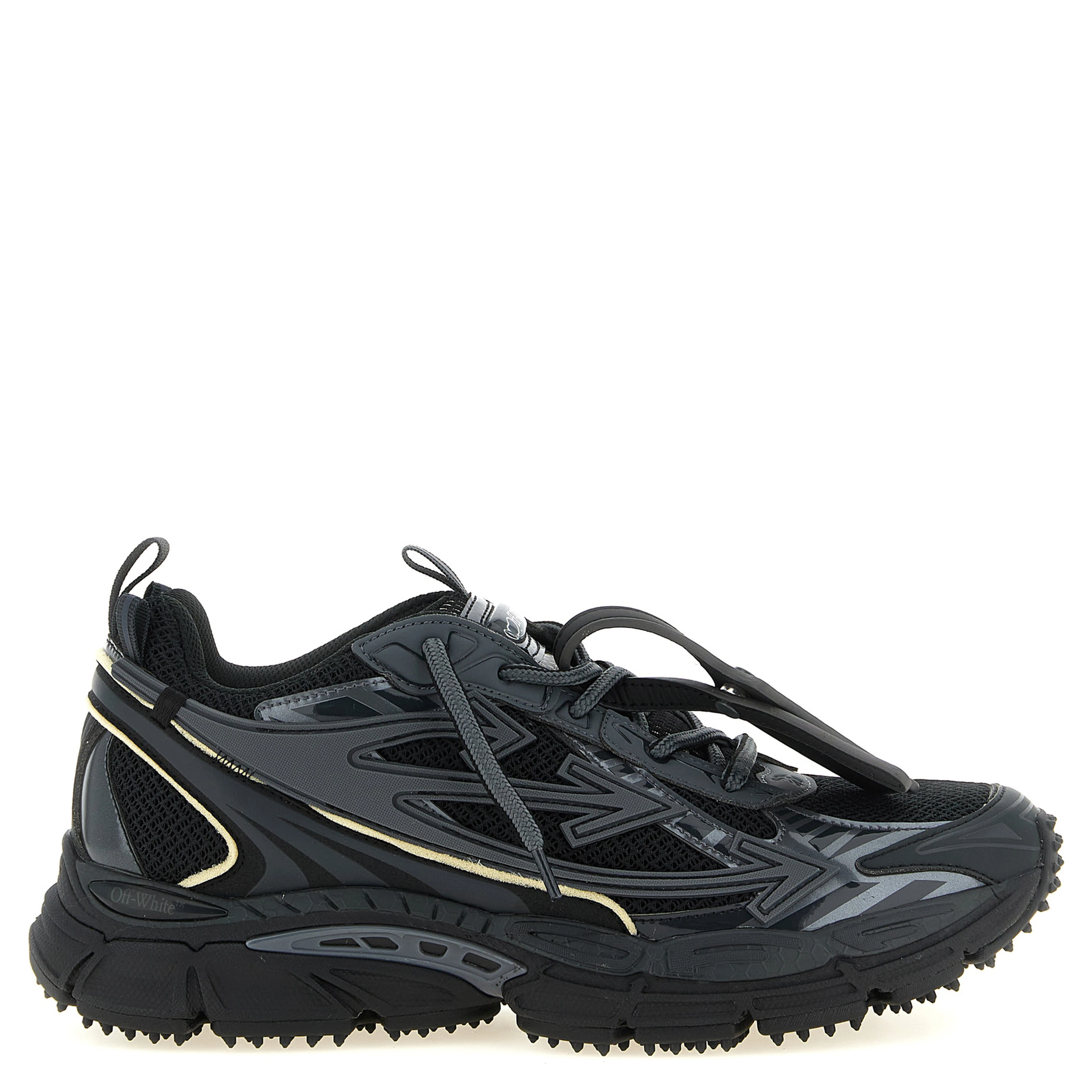 Black Polyethylene Athletic Sneakers