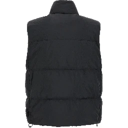 Blue Polyamide Sleeveless Jacket
