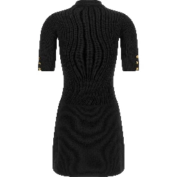 Black Viscose Short Dress