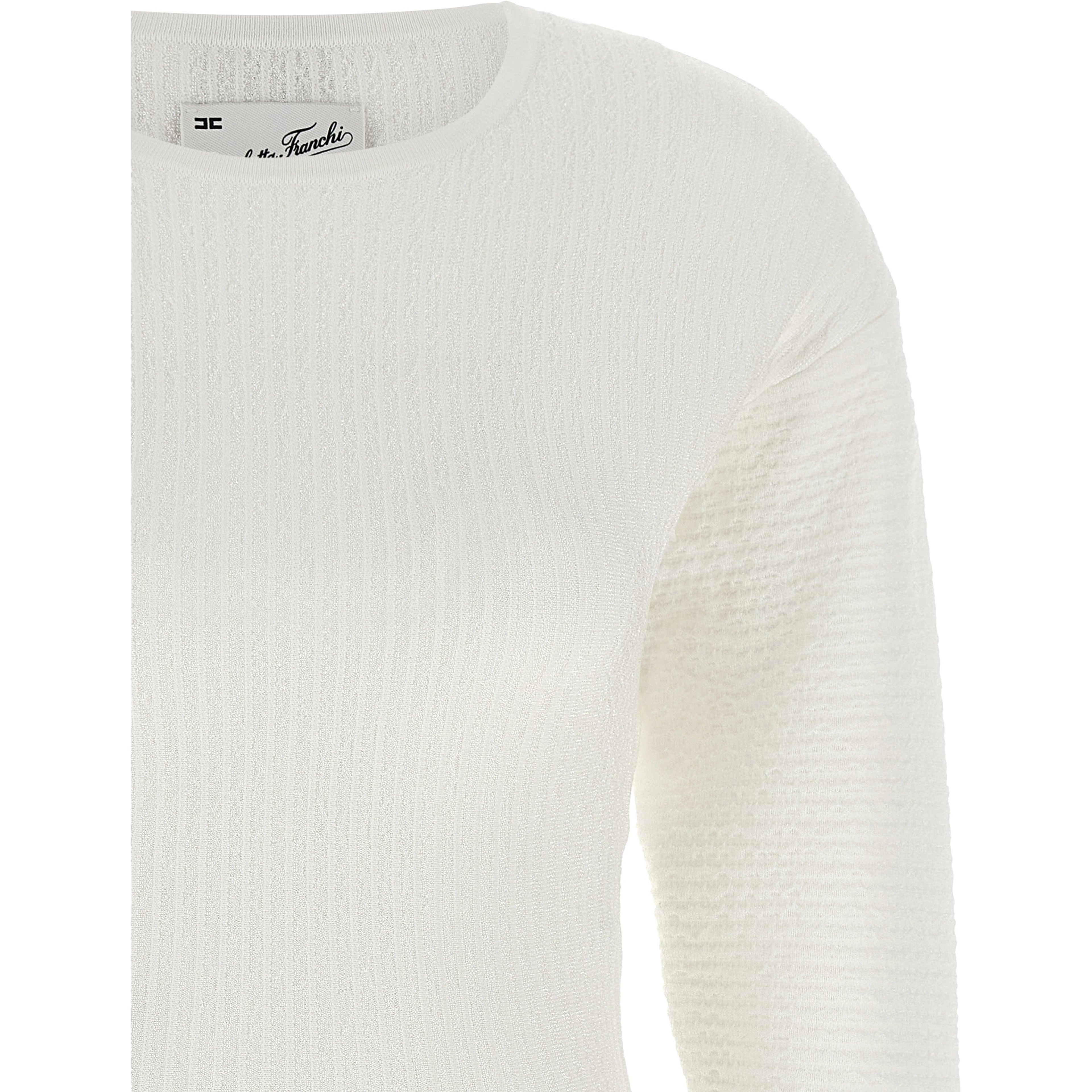 White Viscose Short Dress