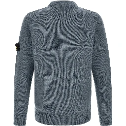 Blue Virgin Wool Cardigan