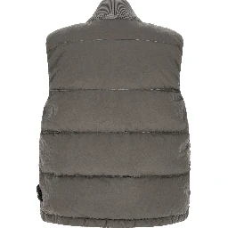 Gray Polyamide Sleeveless Jacket