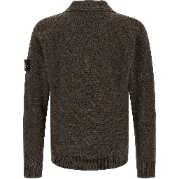 Brown Virgin Wool Polo Shirt