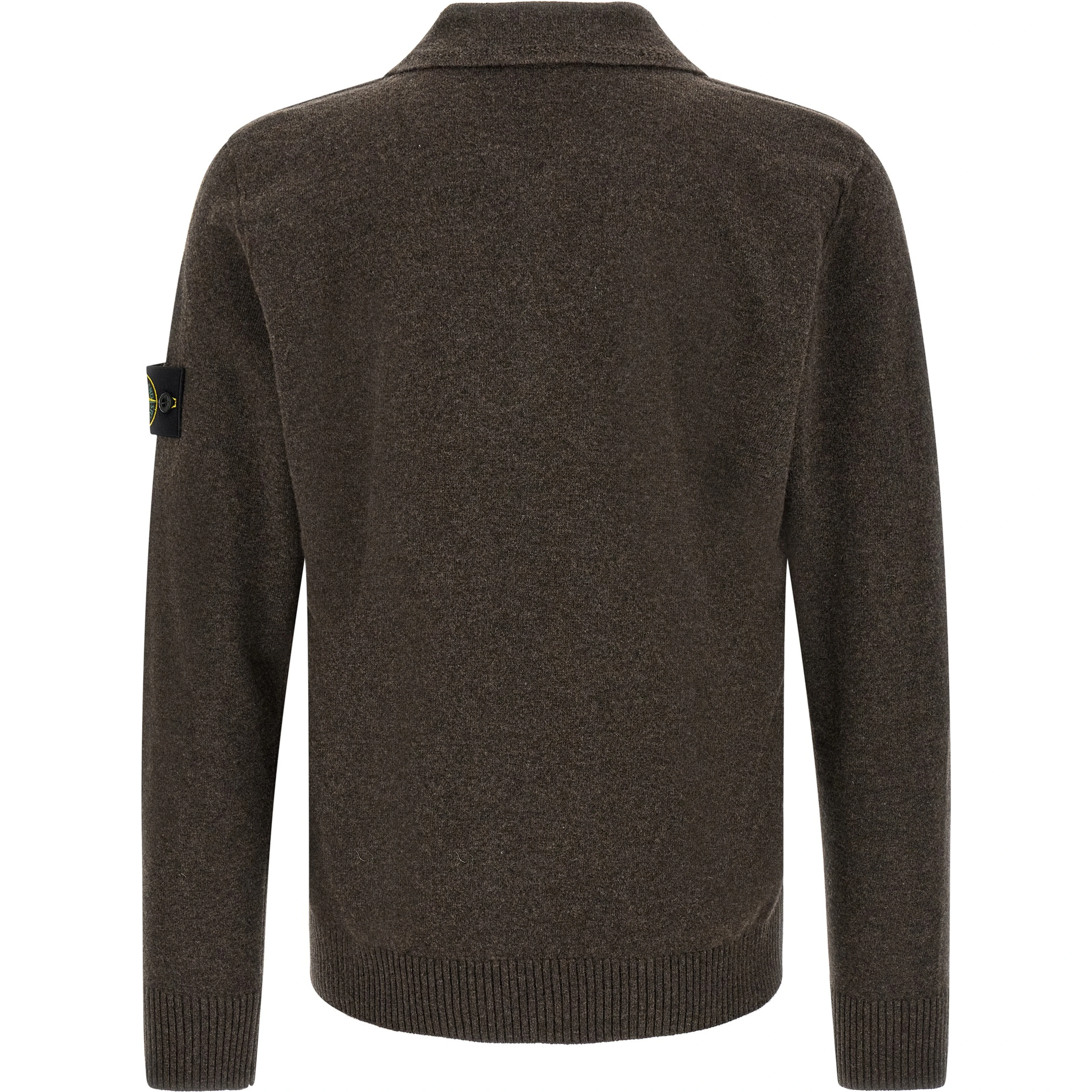 Brown Virgin Wool Polo Shirt