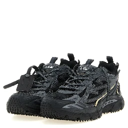 Black Polyethylene Athletic Sneakers