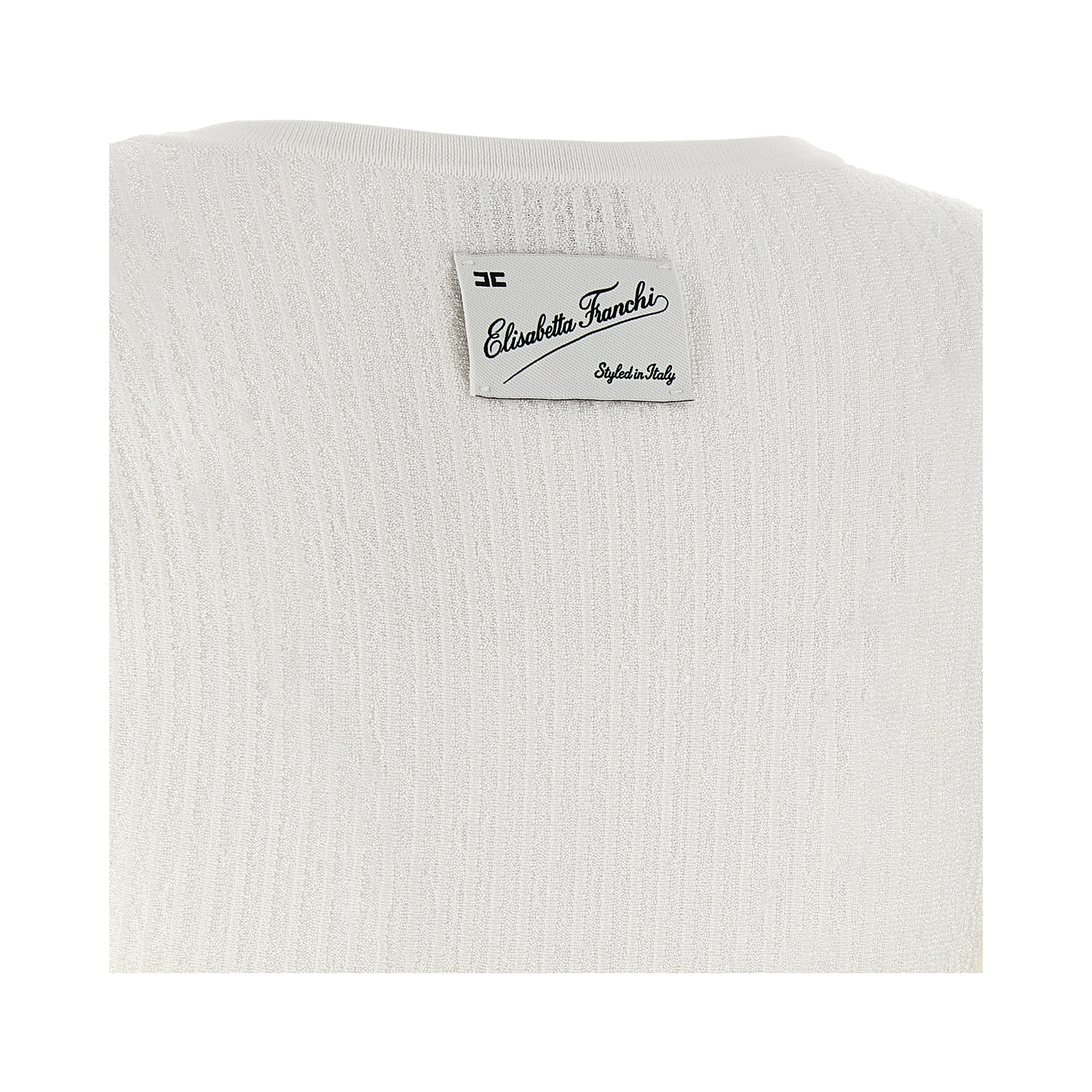 White Viscose Short Dress