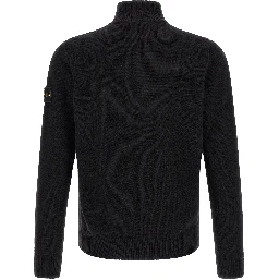 Black Virgin Wool Cardigan