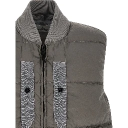 Gray Polyamide Sleeveless Jacket