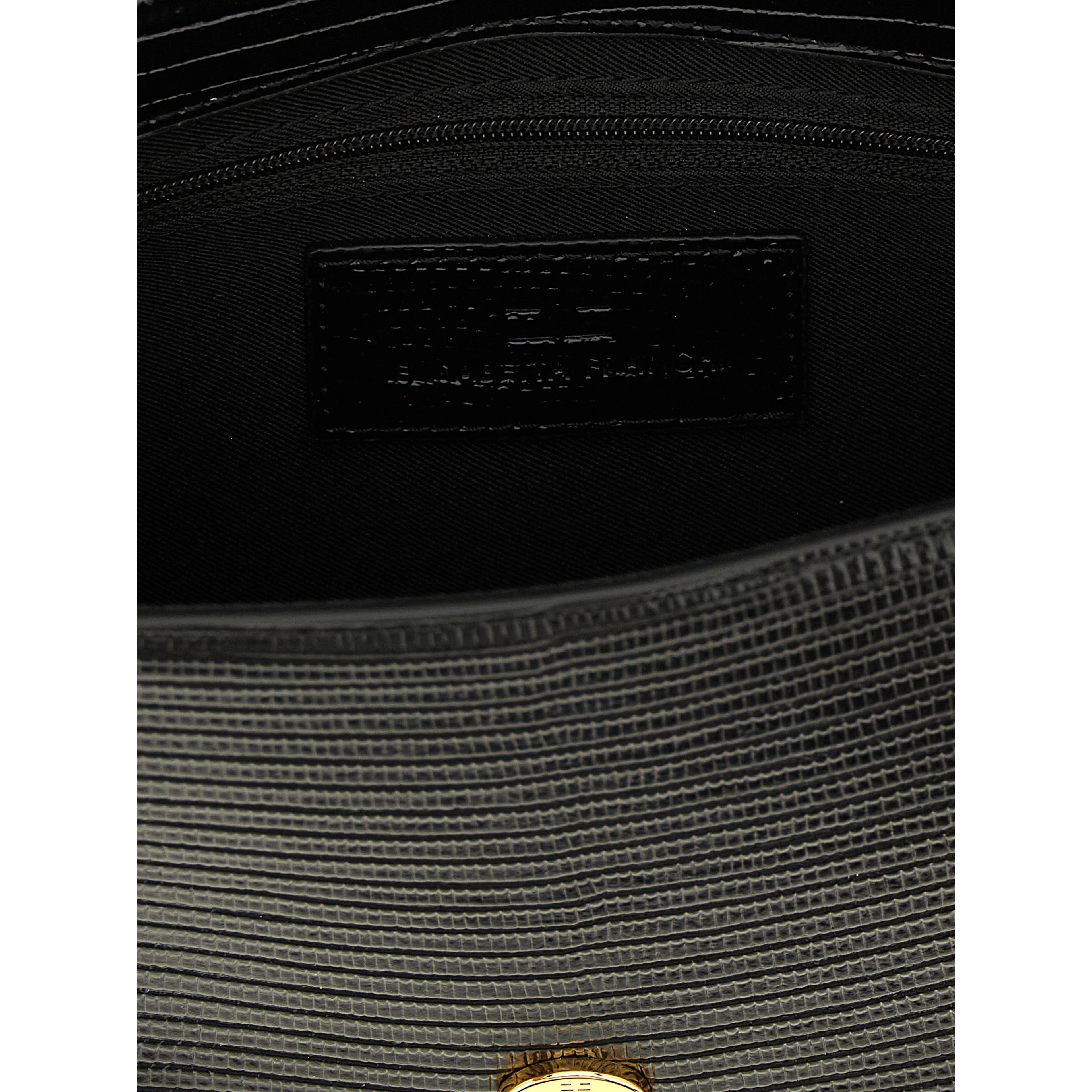 Black Polyester Clutch Bag