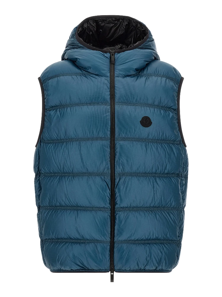 Blue Polyamide Full-Length Jacket