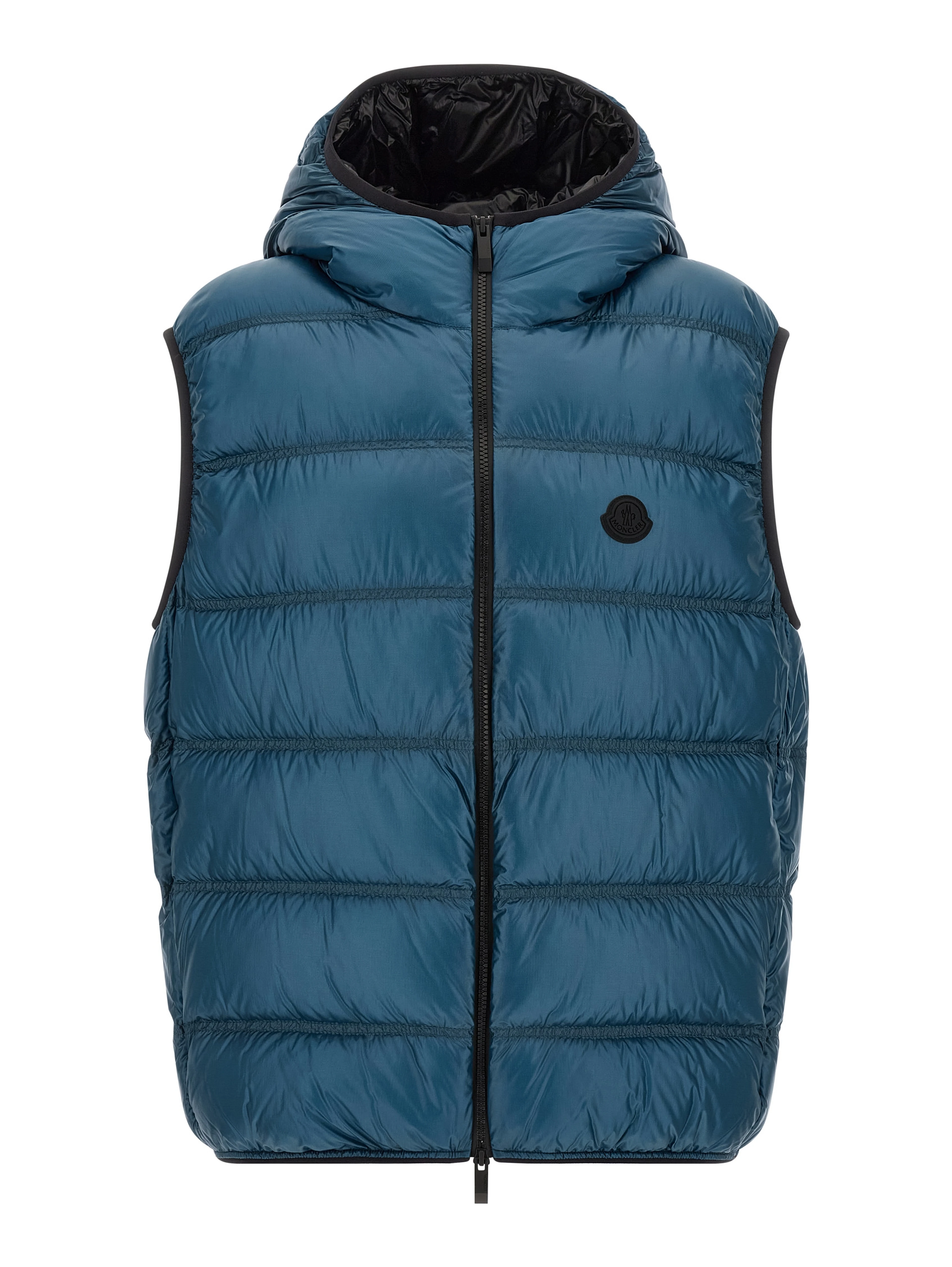 Blue Polyamide Full-Length Jacket