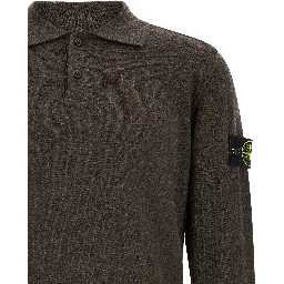 Brown Virgin Wool Polo Shirt