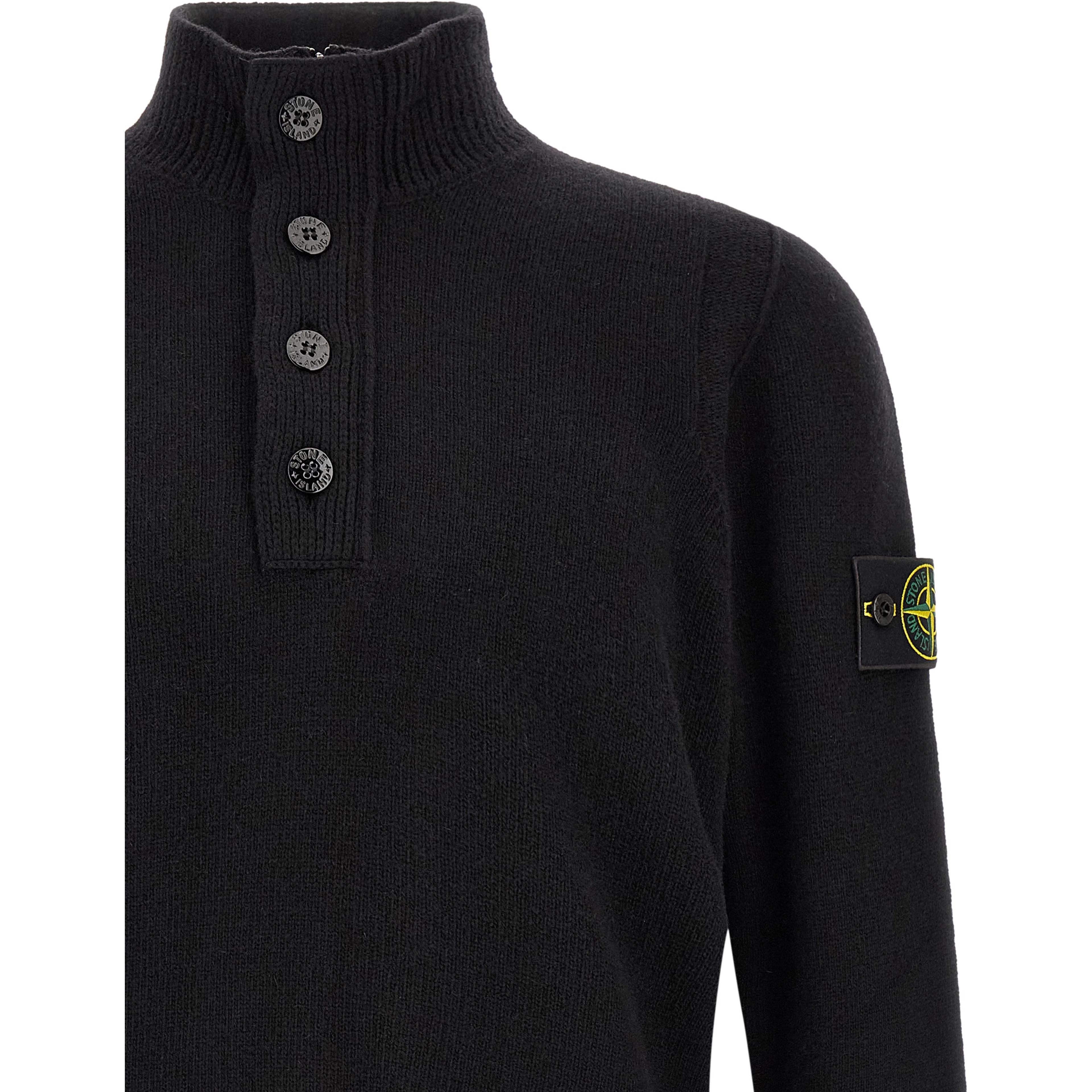 Black Virgin Wool Cardigan