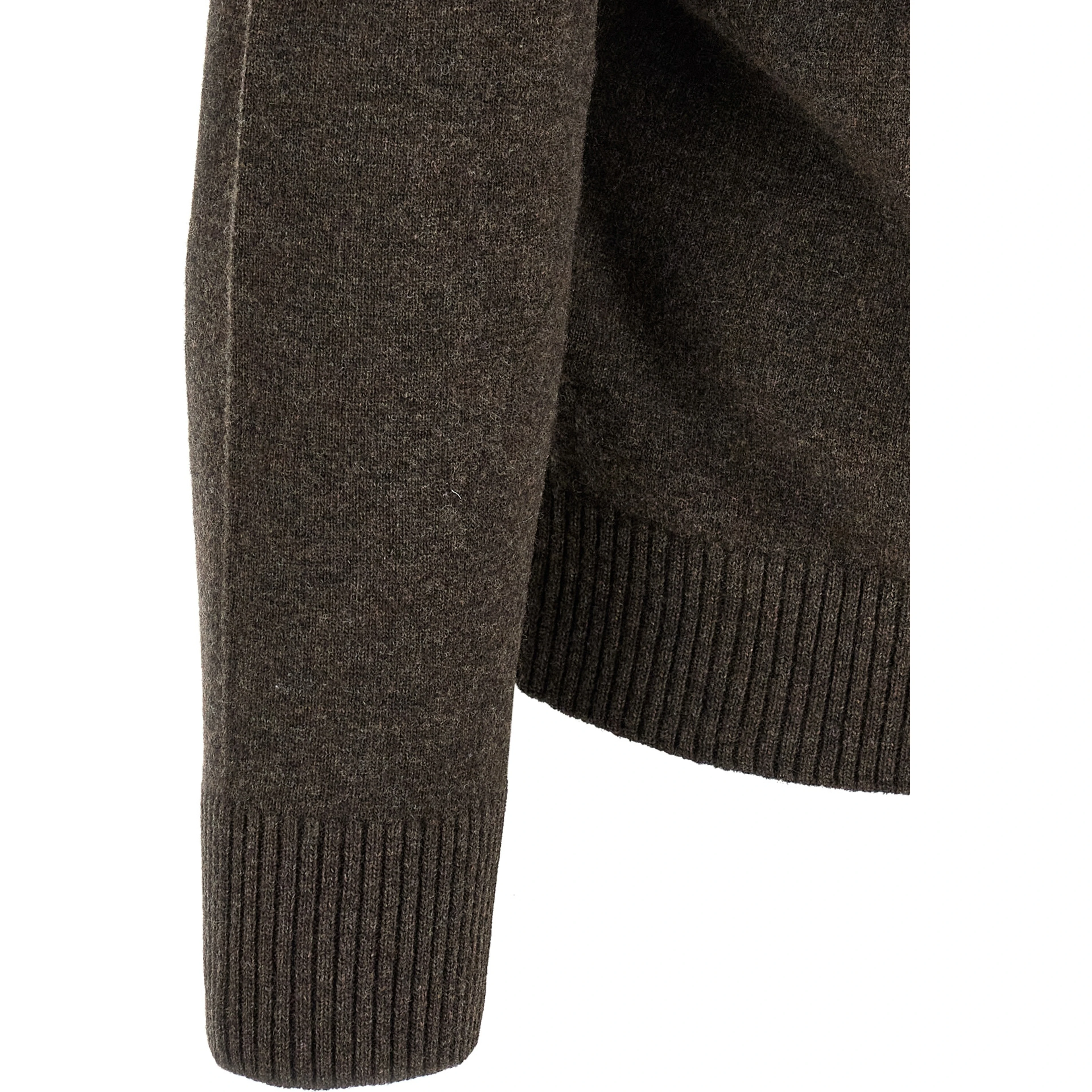 Brown Virgin Wool Polo Shirt